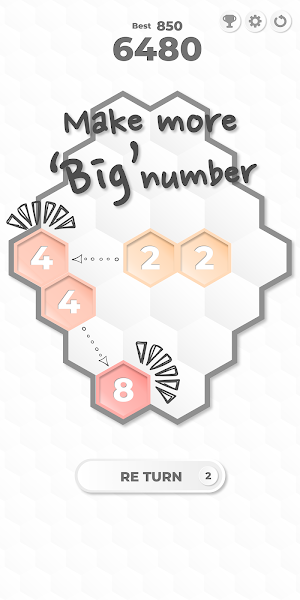 2048 HEXA Screenshot 1