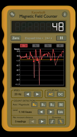 Magnetic Field Counter Screenshot 1