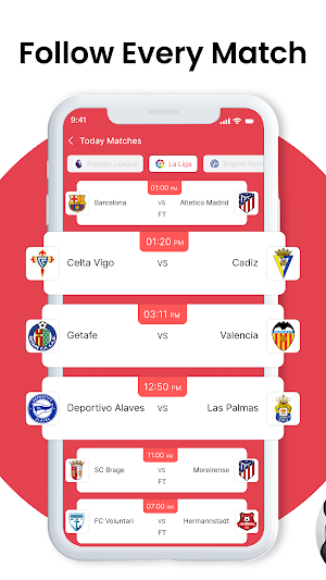 Live Soccer Football Score App Screenshot 0