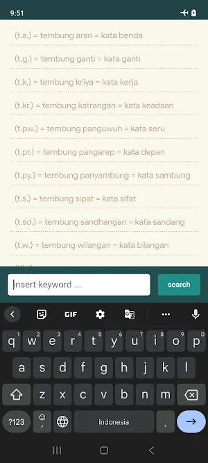 Kamus Jawa Indonesia Screenshot 1