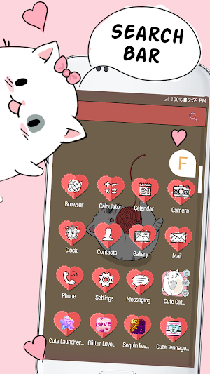 Cute Cat Launcher Screenshot 0