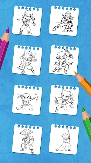 Ninja Art Color By Number Book Screenshot 2