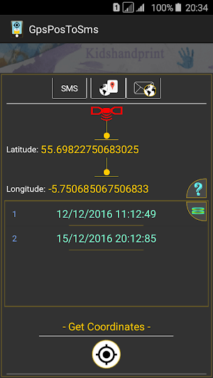 GPS position to sms Screenshot 0