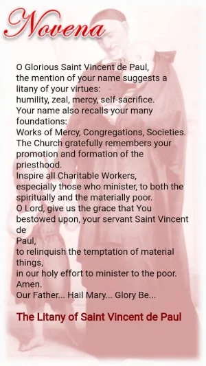 Saint Vincent de Paul Devotion Screenshot 1