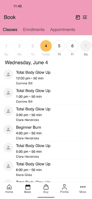 Glow Pilates Studio Screenshot 1