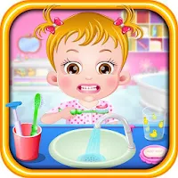 Baby Hazel Brushing Time