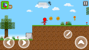 Red Stickman - Animation Parkour Fighter Screenshot 3