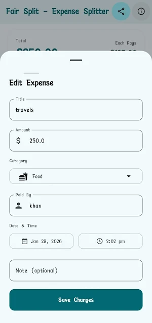 Fair Split – Expense Splitter Screenshot 2