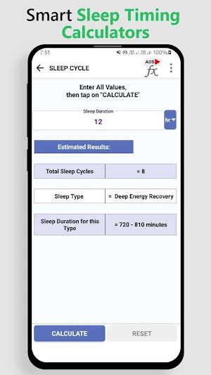 Sleep Timing Calculator Screenshot 1