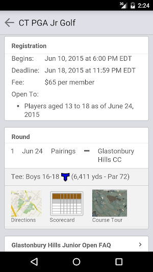 Connecticut PGA Junior Golf Screenshot 1