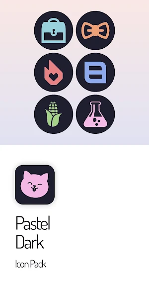 Pastel Dark Icon Pack Screenshot 0