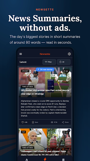 Newsette: Short News Summaries Screenshot 0