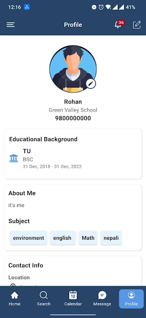 Nidi Aadarsha Teacher Screenshot 3