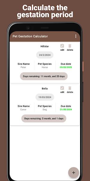 Cat & Dog Pregnancy Calculator Screenshot 2