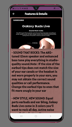 Samsung wireless earbuds guide Screenshot 1