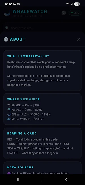 WhaleWatch Screenshot 3