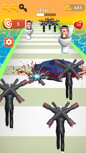 Toilet Battle Fight Monster 3D Screenshot 0