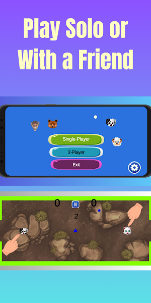 2 Player Air Hockey Game Screenshot 1