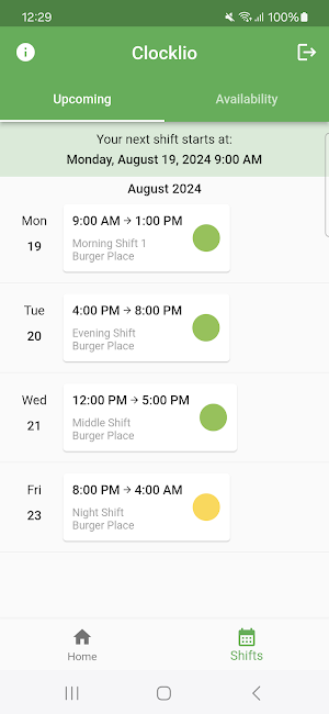 Clocklio Employee Screenshot 1