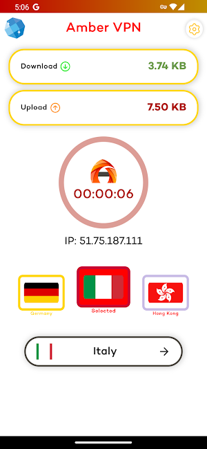 Amber VPN: Sunset Surf Safe Screenshot 2