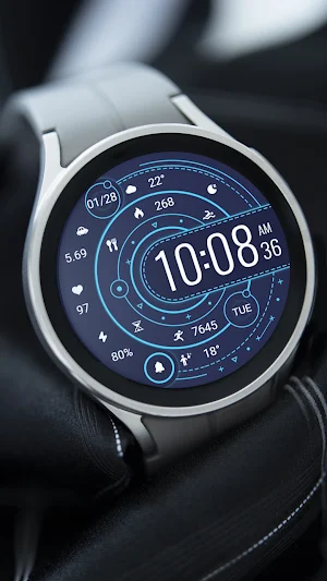 ZKin Watch Face Blue Firefly Screenshot 1