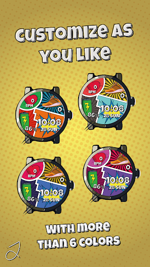 Simple Comic Watch Face Screenshot 1