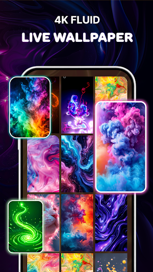 Live Wallpaper 4K: Magic Fluid Screenshot 0