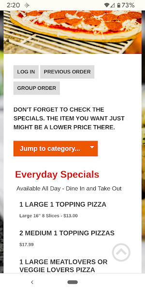 Pino's Italian Restaurant Screenshot 1