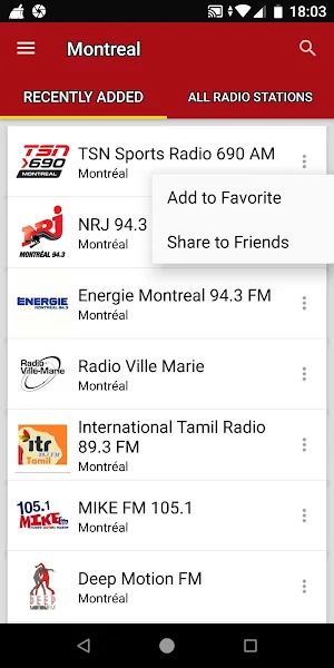 Montreal Radio Stations - Canada Screenshot 1