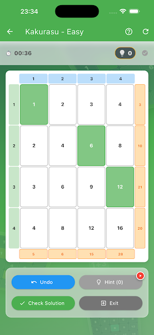 Kakurasu Logic Puzzle Screenshot 3