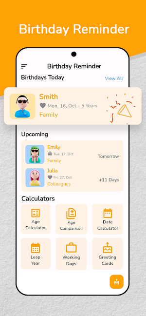 Birthday Countdown & Reminder Screenshot 1