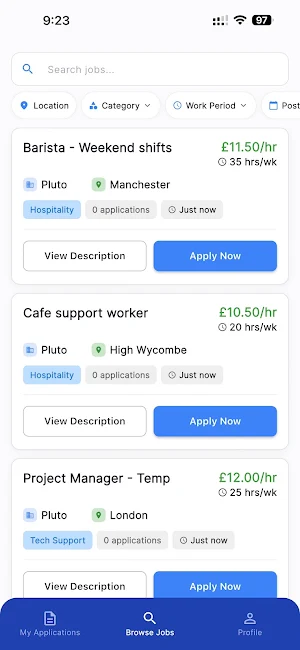 PartTime UK Screenshot 2