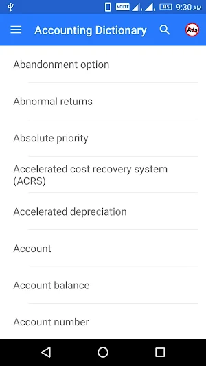 Accounting Dictionary Screenshot 1