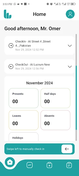 Lucrum Employee App Screenshot 0