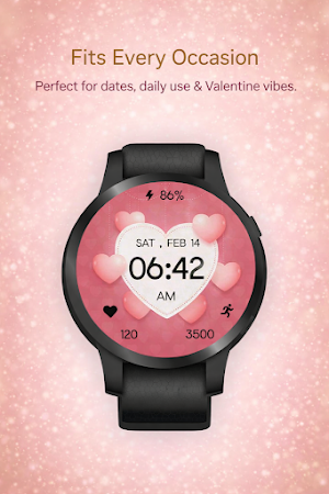 Love Heart WatchFace Wear OS Screenshot 3