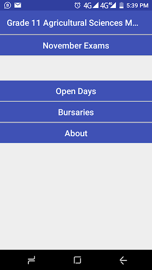 Grade 11 Agricultural Sciences Mobile Application Screenshot 0