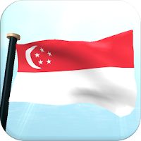 Singapore Flag 3D Wallpaper