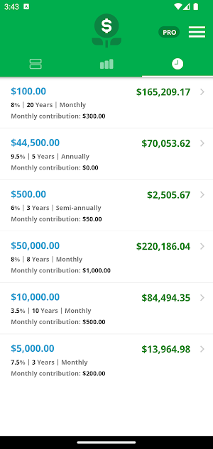 Compound Interest Calc Screenshot 2