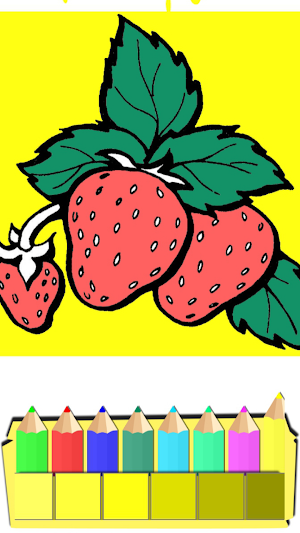 Fruits Coloring book Kids Food Screenshot 1