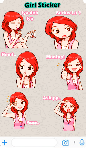 Sticker Chat Cewek - WaStickersApp Screenshot 3