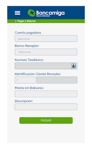 Bancamiga Pago Móvil Screenshot 3