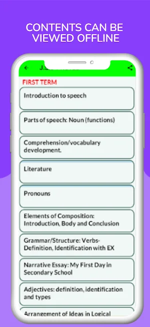 English Language Note JSS1-3 Screenshot 1