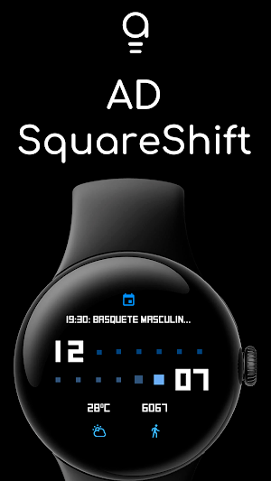 AD SquareShift - Watch Face Screenshot 0