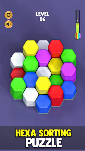 Hexa Color Sort Blocks Puzzle Screenshot 0