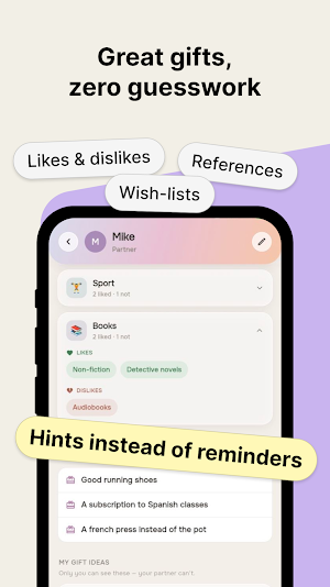 Wishlist & Occasions: Dualog Screenshot 0