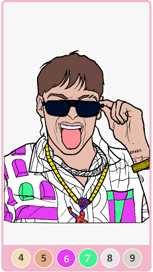 Peso Pluma Coloring Game Screenshot 0