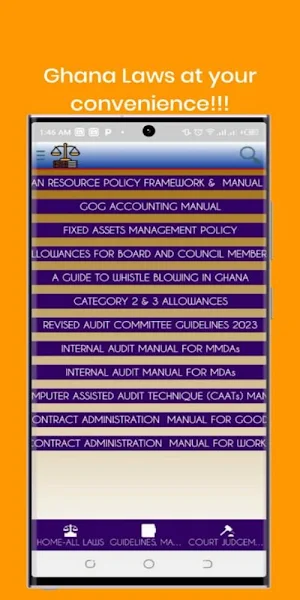 Ras Ghana Laws App Screenshot 0