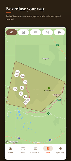 Kgalagadi Safari: Map & Guide Screenshot 0