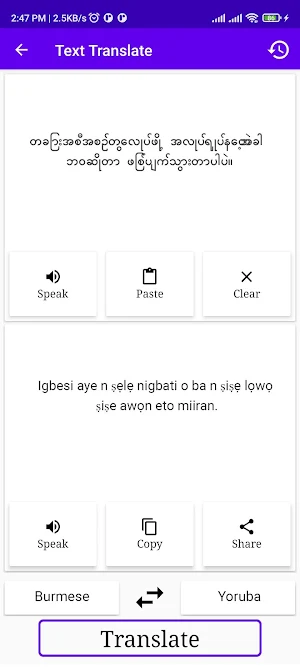 Burmese To Yoruba Translator Screenshot 1