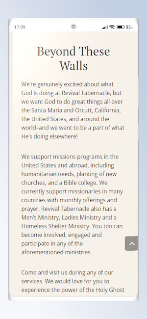 Revival Tabernacle Church Screenshot 2